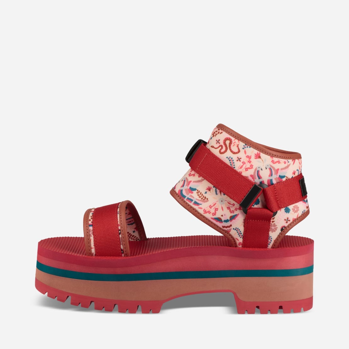 teva 厚底サンダル ANNA SUI 赤 ロリポップ